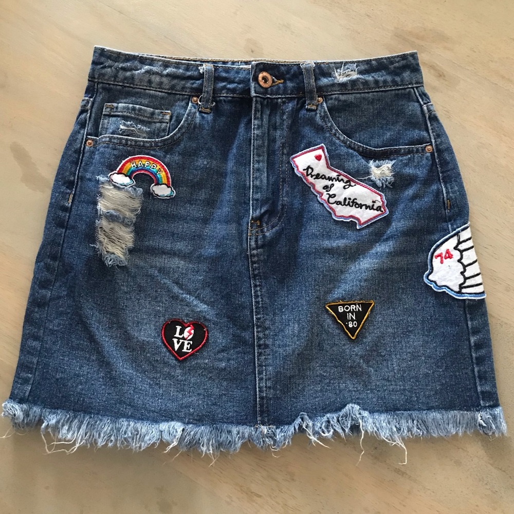 Forever 21 Los Angeles Jean Skirt